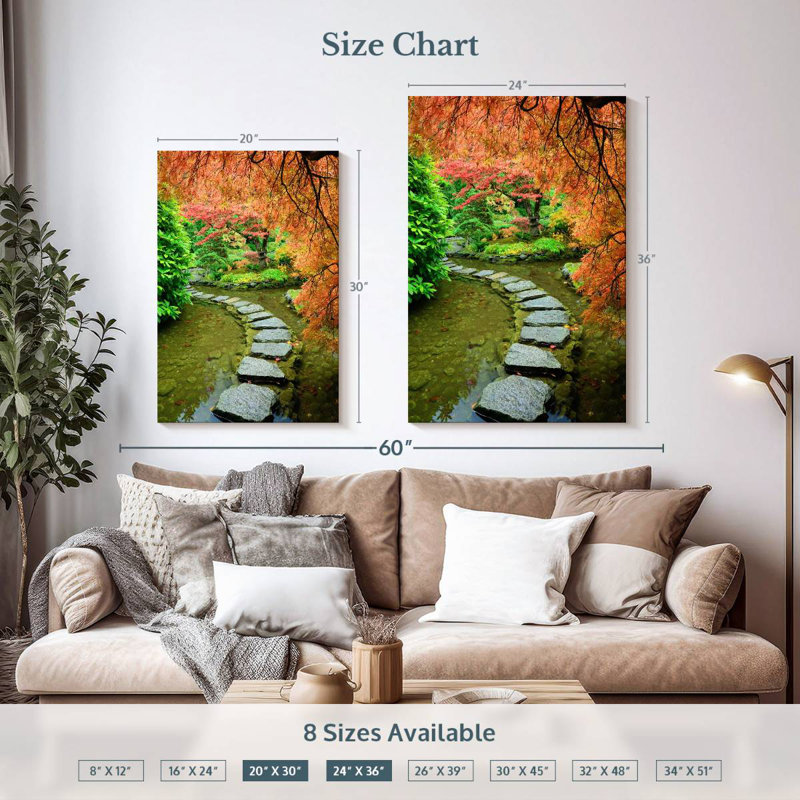 Alvord Autumn At Butchart Gardens, H 36 po x l 24 po