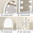 Vanity Mirror With Lights, 14''X12'' Arched Makeup Mirror With 3 Color Modes And 9 Dimmable Bulbs, Desk Vanity Mirror With Memory, (White)