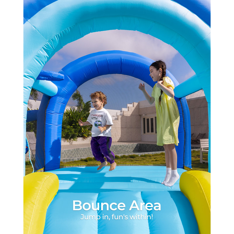 Jeu gonflable avec glissade pour enfants Outfunny, Blue