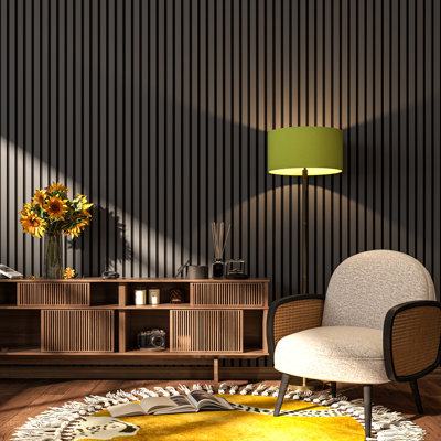  Acoustic Wood Wall Paneling, Decorative Soundproof Panels for Walls and Ceilings, 3D Slat Wood Wall Panels