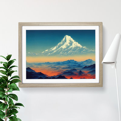 Victorious Japanese Mountains - Framed Print