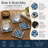 Gramercy Bone & Resin Inlay Coaster Set of 4 – Handcrafted Indigo Hexagon Drink Coasters with Metallic Edge for Entertaining & Gifting | Mela Artisans