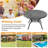 5-Piece 48.03" Round Patio Dining Chairs with Umbrella Hole, 4 Swivel Chairs, Blue Cushions-1467101778