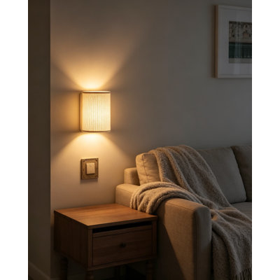 Battery Operated Wall Sconces Set of Two with Remote, 3 Color & 80 RGB Rechargeable Wall Lights, Dimmable Timer Fabric Linen Shade Wireless Wall Decor for Bedroom, Living Room, Hallway
