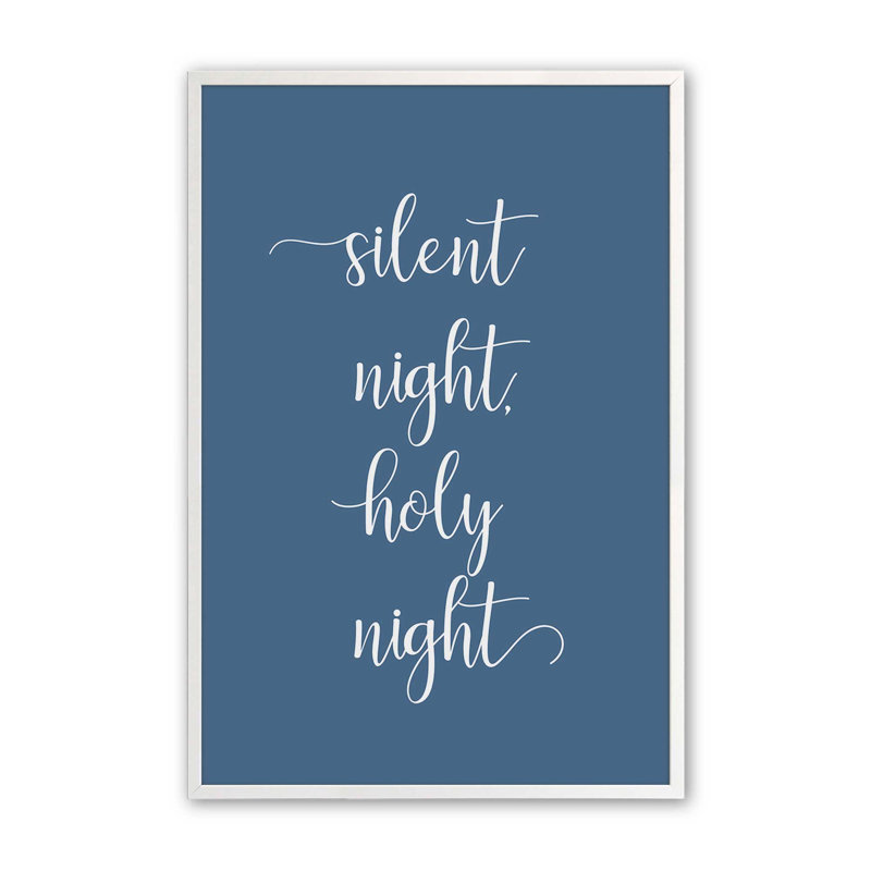 «Silent Night», reproduction d'art, 8 po x 10 po, Blanc opaque