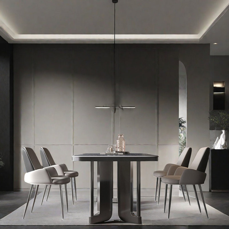 Ensembles de table luxueux de style italien, Noir, noir, noir, noir, H 29,53 po x L 70,87 po x l 35,43 po