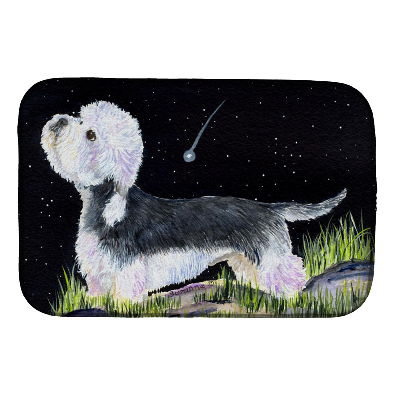 Tapis de séchage terrier starry night dandie dinmont