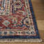 Tapis oriental rectangulaire en laine noué à la main bleu marine / rouille Viraj-1118075435