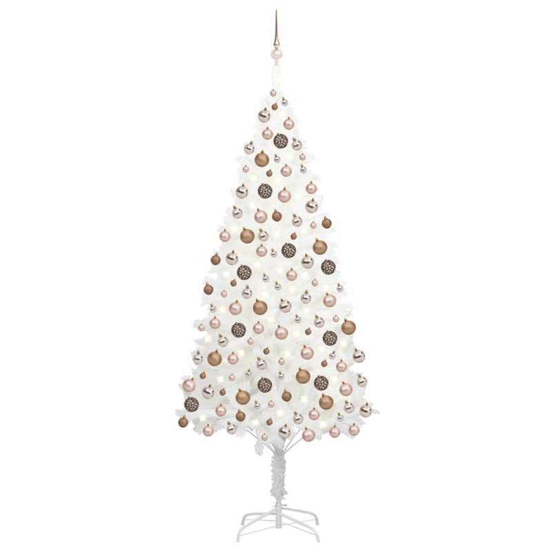 Artificial Christmas Tree with LEDs&Ball Set, 7.87ft H