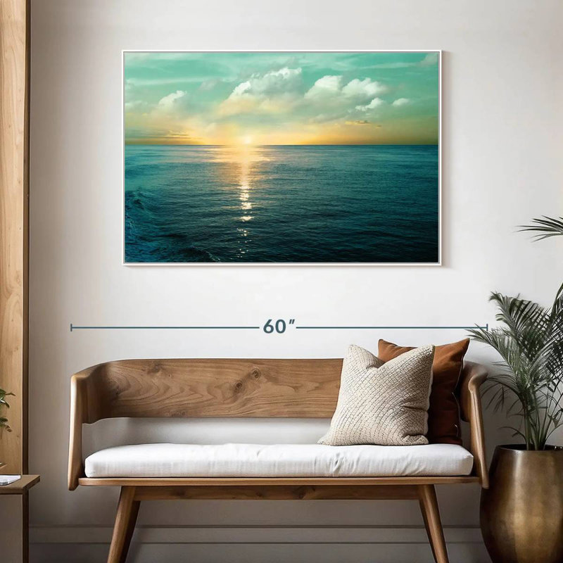 Let There Be Light, Floating Frame White, 46" X 31"