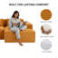 Canapé modulaire en velours côtelé à compression en L 92 po, canapé rembourré doux et désossé moderne avec jeté, aucun assemblage requis pour le salon-126421464-126421469