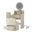 Bureau de coiffeuse 3 en 1 avec miroir et station de charge-628139181