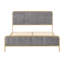 Structure de lit tapissier Ashley avec tête de lit capitonnée, finition luxueuse en tissu et fabrication robuste pour les chambres modernes-1912892678