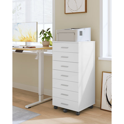 42 cm W 7 -Drawer Wheels / Casters included Mobile