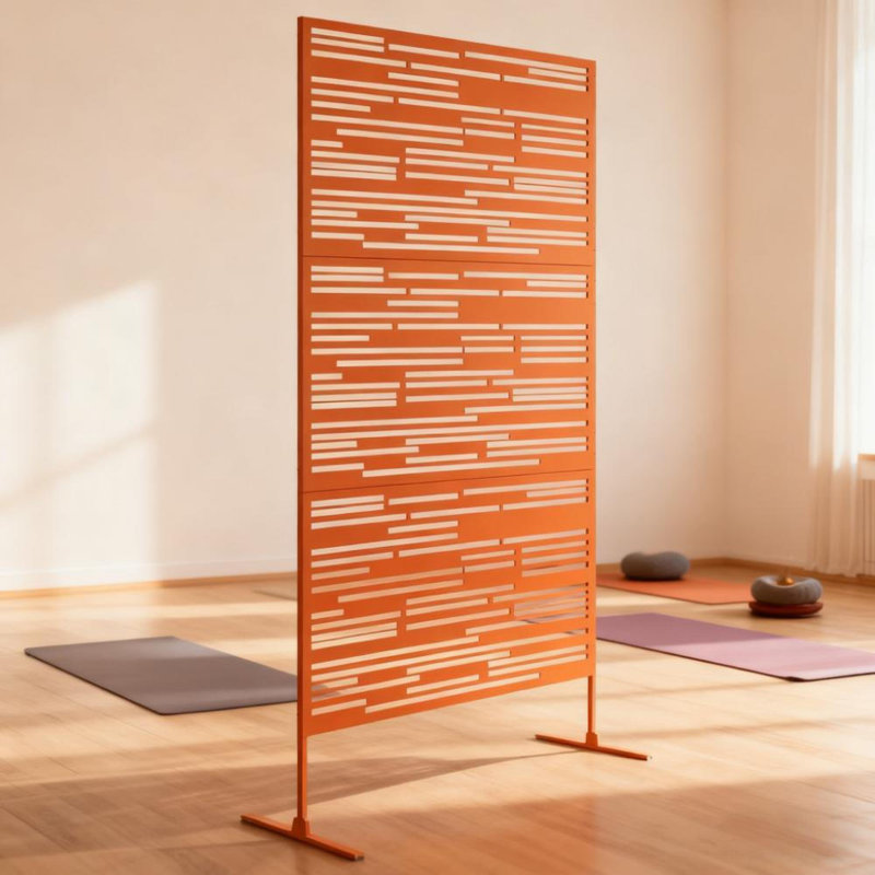 Paravents et ponts modernes en acier, intimité décorative peu encombrante pour l'intérieur et l'extérieur