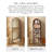 Half-circle Solid Wood Stainless Steel Full Length Mirror-1903219387