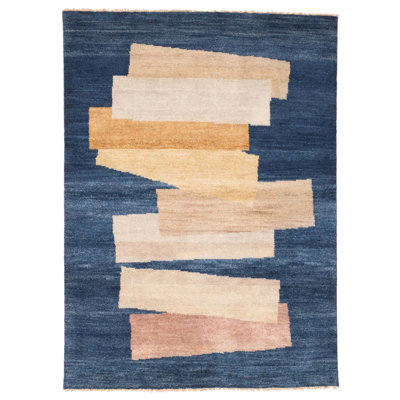 Peshawar Ziegler Blue Rug 5'0" x 6'11"