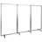 Transparent Acrylic Mobile Partition With Lockable Casters, 72"H X 24"L (3 Sections Included)-52128614