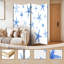 Cloison pliante à 4 panneaux avec paravents et aquarelle bleu royal-134512596-134512595