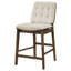 Chaise de comptoir rembourrée Redbridge crème et noyer-1511069666-1511069667