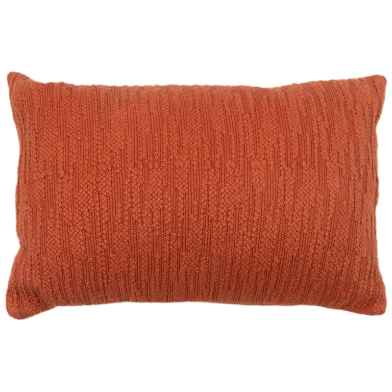Textured Cotton Throw Pillow, Red