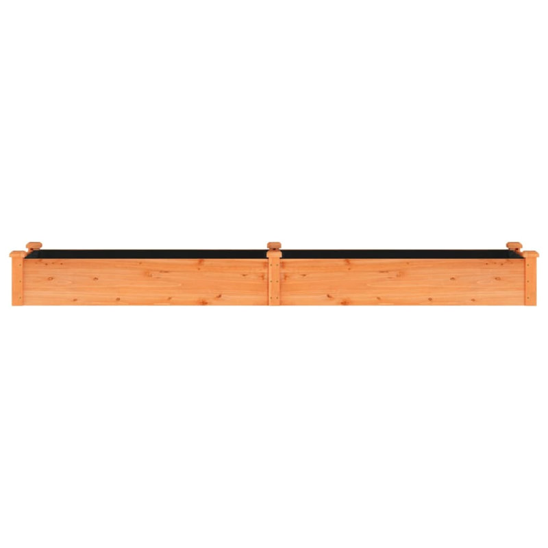 Averion Wood Raised Garden Bed, 25cm H x 240cm W x 45cm D, Brown