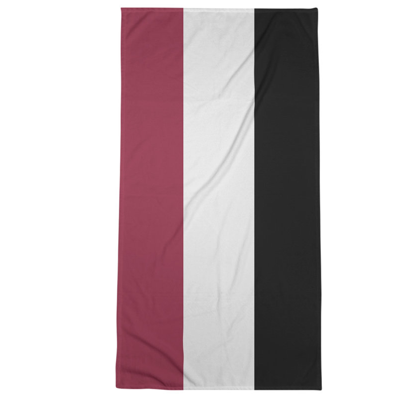 Beach Towel, Red/Ivory/Black