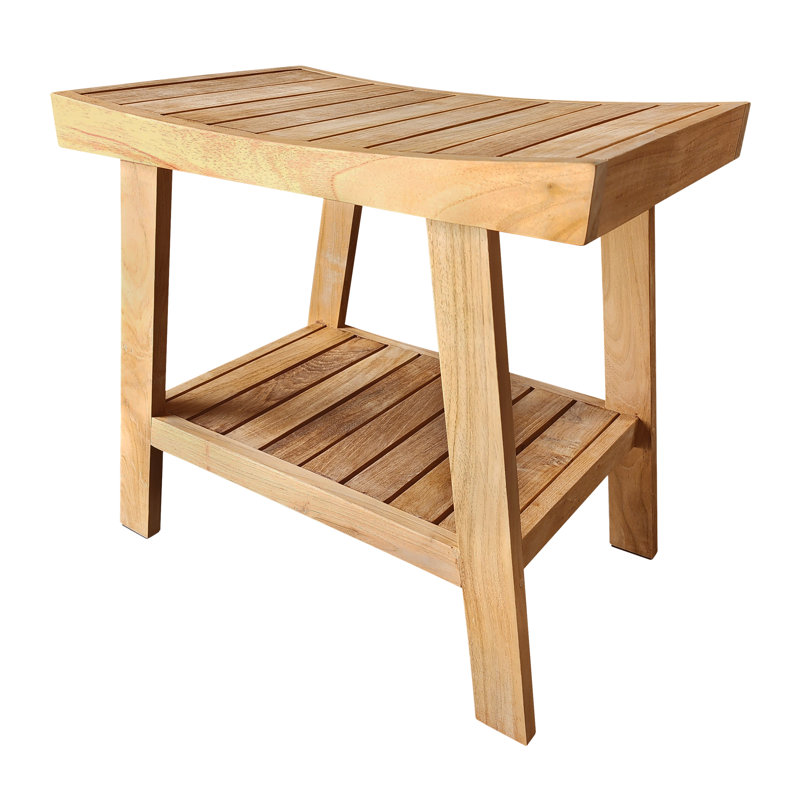 Anze 20.6'' W Teak Shower Bench