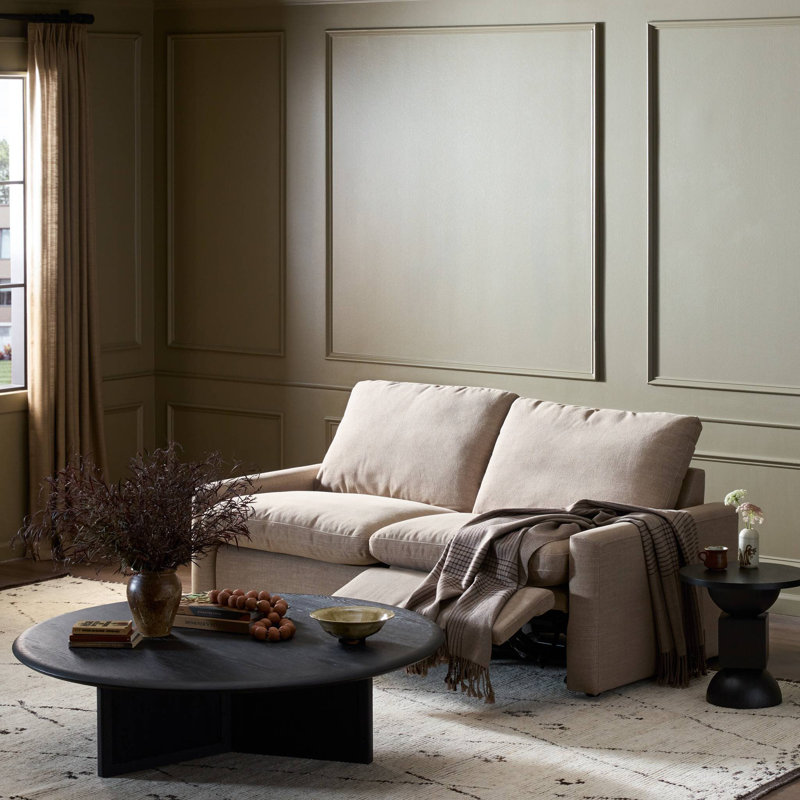 Tillery 78" Upholstered Power Reclining Loveseat, Antigo Natural Performance Weave