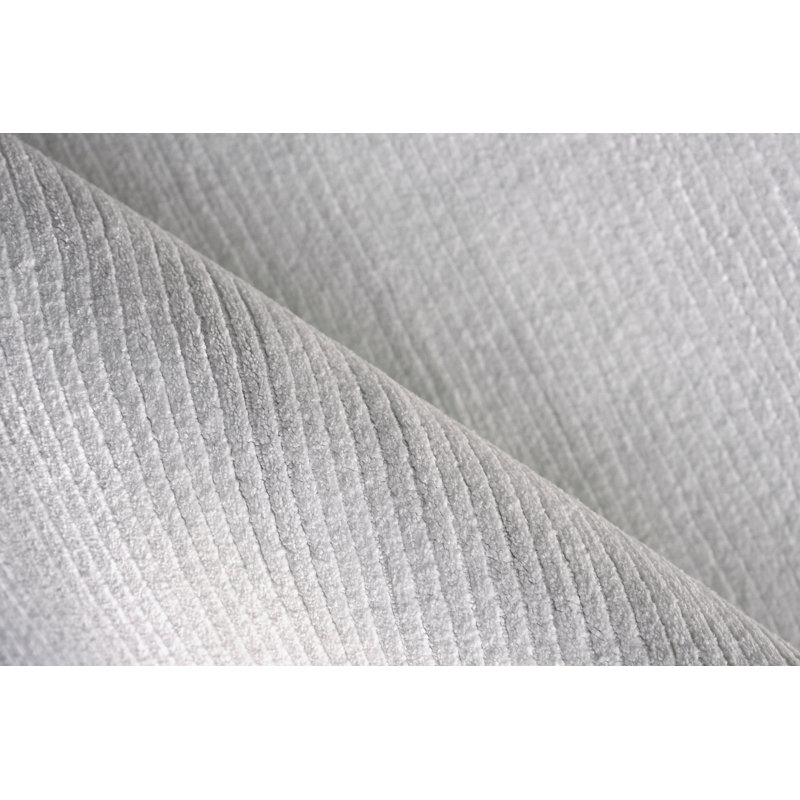 Pavia Modern Hand Loomed Area Rug in White, Rectangle 2' x 3'