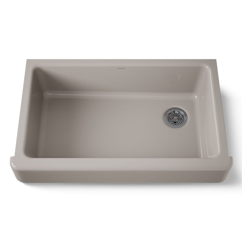 Whitehaven Self-Trimming 36" L x 22" W Farmhouse Kitchen Sink, Truffle