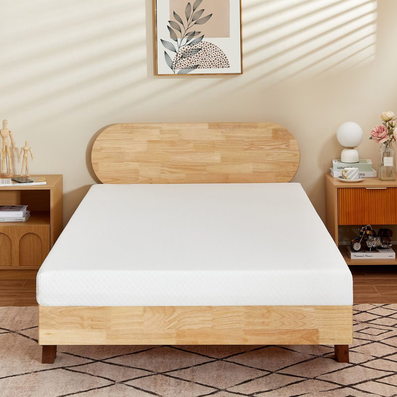 Medium Gel Memory Foam Mattress, White, Twin, 6"