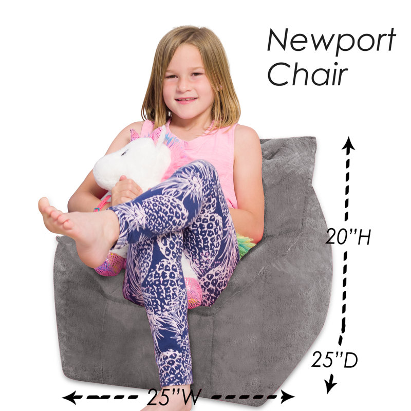 Bean Bag Chair Structured Comfy Seat for Kids Use for Gaming, Reading and Watching TV, Comfy Bean Bag for Children, Newport Chair, Multiple Colors and Fabrics