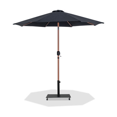 Parasol de patio en tissu / aluminium avec base Chavelle