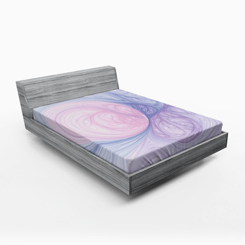 Microfiber Abstract Fitted Sheet, Queen Fitted Sheet
