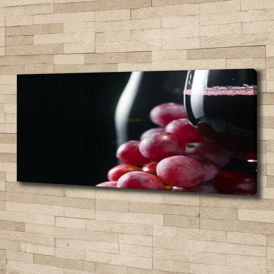 Trauben und Wein - Kunstdrucke auf Leinwand - Wrapped Canvas