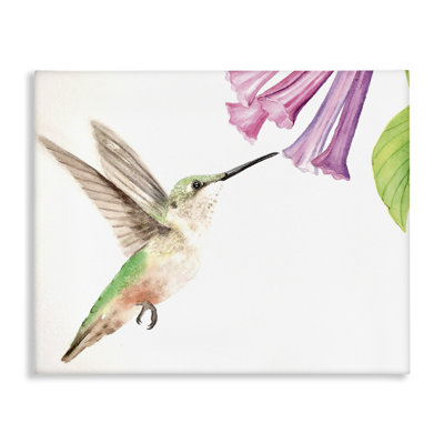 Hummingbird & Bluebell Flower Canvas, design by Stephanie Fielden