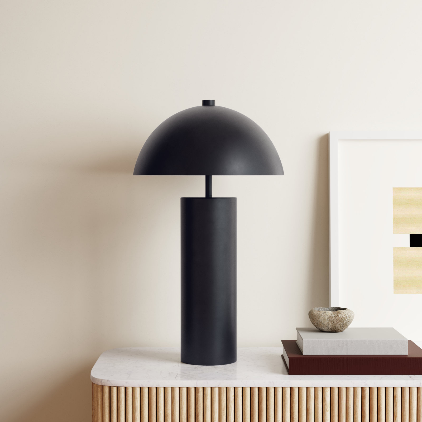 Metal Table Lamp, Black