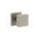 Viaggio Quadrato Linen Rosette Privacy With Quadrato Brass Knob In Titanium Grey