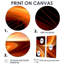 Conception abstraite orange chaleureuse fractale II - art mural moderne-833606518-833606472-833606479