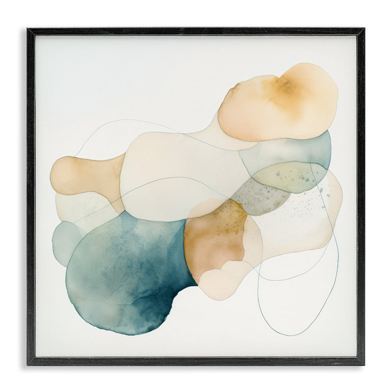 «Soft Soft Oblique Abstract Shapes», art par estampe numérique, design par Irena Orlov, H 17 po x l 17 po