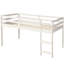 Lit mezzanine simple blanc avec armoire et bureau de musique portatif, bureau roulant stable - blanc, digne de confiance-1509972717
