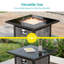 Table de foyer d'extérieur au propane 28 po avec rotin PE, réservoir de carburant caché et couvercle pour patio-290171565