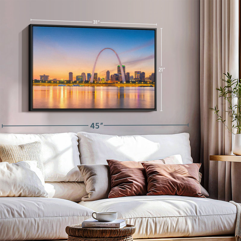 Impression sur toile Saint Louis Gateway Arch, H 21 po x l 31 po