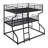 Multifunctional Design Triple Heavy Duty Metal Bunk Bed  With Ladder, Safety Guard Rails-170480495