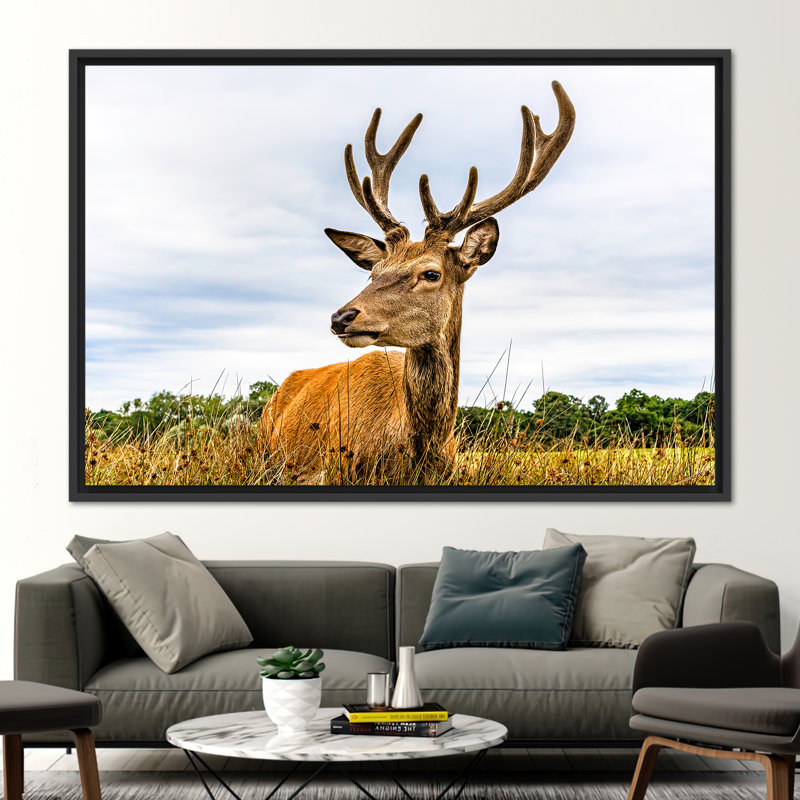 1 Piece Wall Art on Canvas, 50 cm H x 70 cm W, Black Floater Framed