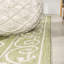 Tapis d'intérieur / extérieur vert / crème Dauphinais-1323943690