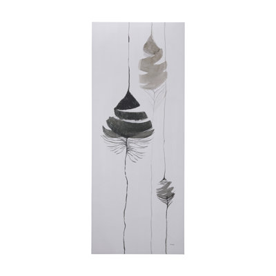 Pluie de feuille sur toile texturée embelli à la main