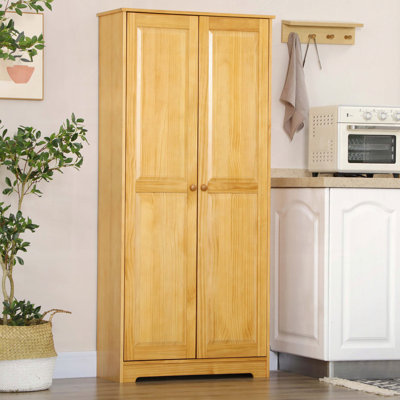 Pinewood Kitchen Pantry with Soft-Close Doors