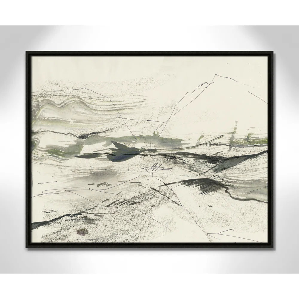 Green Sketches Print by PI Studio, No Mat, Espresso Floater Framed, 23.5" H x 29.5" W x 2" D